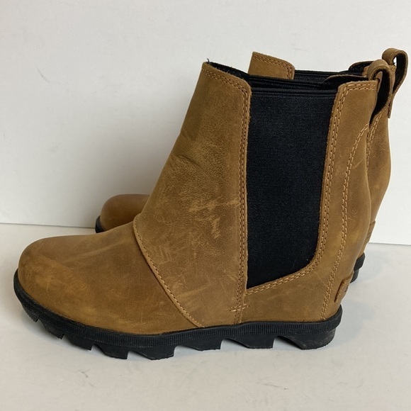 Sorel Womens Joan Of Arctic Wedge II Chelsea Boots 5 Elk Brown NL3493-286 Winter - Picture 3 of 14